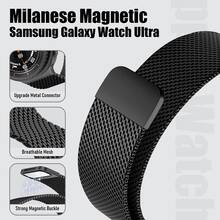Correa de reloj magnética de Milán, compatible con Samsung Galaxy Watch 8/8 Classic de 40 mm, 44 mm y 46 mm, unisex, con liberación rápida y acero antienganches, compatible con accesorios para Samsung Watch 8 Classic/8, esencial para volver a la escuela - Con Galaxy Watch 8/8 Classic - Ver 5