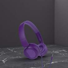 Wired On-Ear Headphones - 3. 5mm Jack Foldable Design, Lightweight 5. 3oz With Foam Cushions, 3ft Cord For School/Office, No Mic Basic Headset,Comfortable Wired Headphones,Classic Wired Headphones,Everyday Use Headphones,Library Headphones,Music Headphones,3. 5mm Jack Earphones,Travel Headphones - 紫色 - 查看 2