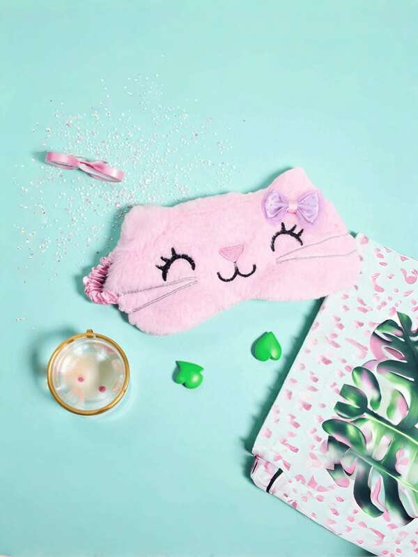 Cute Cartoon Animal Plush Sleep Eye Mask, Comfortable And Lightweight Eye Cover For Girls, Home And Travel