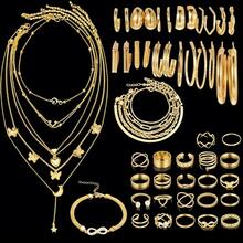 Bộ 78 mặt dây chuyền chữ Y đính đá nhiều lớp đơn giản và thời trang, Bộ hoa tai đính đá Cubic Zirconia, Bộ nhẫn xếp chồng, Bộ vòng tay xích dày, Bộ trang sức nữ, Thích hợp làm quà tặng cho ngày lễ, tiệc tùng, đám cưới, Giáng sinh, Lễ tạ ơn - Bộ trang sức 5 - Xem 6