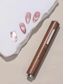 1pc Customized Nail Art Tool, Customizable Text & Letters - Cat Eye Magnetic 3-In-1 Multi-Functional - Reinforced Magnetic Dual-Ended Nail Art Dotting Tool - Suitable For Women DIY Nail Art, Gift For Wife, Girlfriend, Valentine's Day