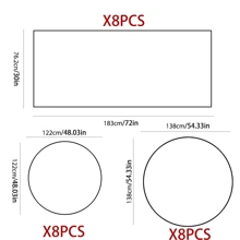 1/24 PIEZAS Manteles elásticos en varios estilos, disponibles en múltiples tamaños tanto cuadrados como redondos. Hechos de material de seda de leche, son adecuados para las temporadas de primavera y verano. Estos manteles sirven como artículos decorativos para cocinas, comedores y patios, y se pueden usar para adornar mesas de comedor de diferentes tamaños. Son perfectos para reuniones familiares y picnics al aire libre.