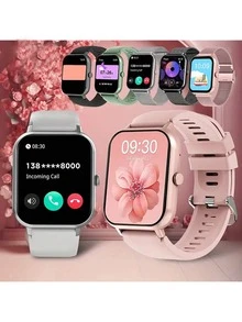 Smart Watch For Boy Girl 1.83inch HD Touch Screen Sleep Monitor/100+ Sports Mode/Smart Voice Assistant/Wirelss Call/Fitness Waterproof Smart Bracelet For Android Ios - Pink - View 1