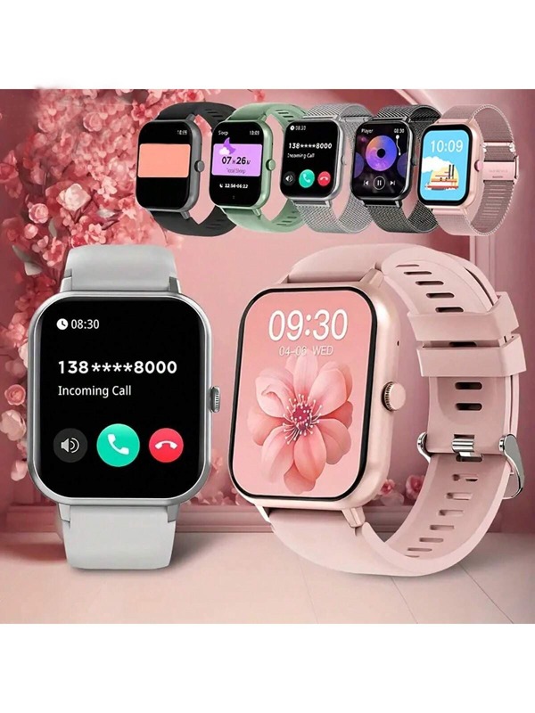 Smartwatch voor jongens en meisjes, 1,83 inch HD touchscreen slaapmonitor, 100+ sportmodus, slimme spraakassistent, draadloos bellen, fitness, waterdichte smartarmband voor Android en iOS