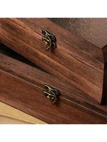 1pc Elegant Wooden Vintage Cabinet Featuring Glass Door Panel And Drawer For Stylish Cosmetics And Miscellaneous Storage, Perfect For Valentine's Day Gifts, Home Decor, And Organizing Essentials For The Festive Season, Ideal For Christmas, Thanksgiving, And New Year Celebrations - Coffee Brown - View 9