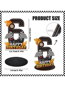 1 件卡车生日数字标牌，木制卡车装饰照片道具，适合怪物主题（3-5 岁） - 黑色2 - 查看 13