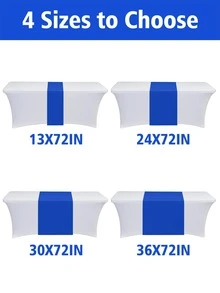 Customized Table Runner - Personalized Text Custom Table Runner, Polyester Fabric, Suitable For Wedding, Birthday, Anniversary And Event Tablecloth - White - View 4