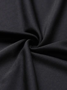 Men's Casual Versatile Simple Graphic Print Short Sleeve T-Shirt - Black - View 8