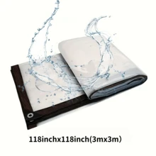 Waterproof Cloth, Rain Tarp For Outdoor RV Awning Side Wall, Upgraded Tear-Resistant Transparent Waterproof Tarpaulin For Outdoor Camping, RV, Balcony, Garden, Patio Furniture, Plant Greenhouse, Firewood Storage
