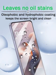 2 件钢化玻璃屏幕保护膜，表面光滑，高硬度，安装无气泡，隐私保护屏幕保护必需品，适用于日常防护、办公室、家庭隐私屏幕保护膜手机屏幕保护膜手机配件 - 黑色 - 查看 4