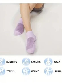5 Pairs Women's Cushioned Sports Ankle Socks - Breathable, Casual Low-Cut Running Socks, Suitable For Running And Activities In All Seasons - Multicolor - View 4