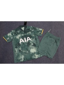 ODMYONO 男士休闲运动足球服圆领上衣时尚短裤套装透气时尚世界杯春夏 - 綠色 - 查看 2