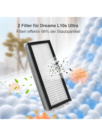 Compatible Dreame L20 Ultra Complete Robot Stofzuiger Cleaner, Spare Parts Includes Main Brush, Wipes, Filters, Side Brushes, Cleaner Bags view 4