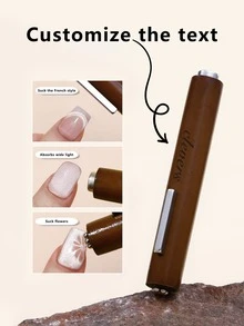 1pc Customized Nail Art Tool, Customizable Text & Letters - Cat Eye Magnetic 3-In-1 Multi-Functional - Reinforced Magnetic Dual-Ended Nail Art Dotting Tool - Suitable For Women DIY Nail Art, Gift For Wife, Girlfriend, Valentine's Day