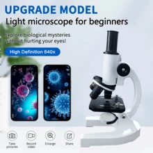 Compact Portable Binocular Optical Microscope, Suitable For School Teaching And Beginner Scientific Experiments, Educational Gift For Christmas, Birthday, Back To School