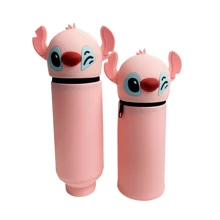 Disney 1 pièce Nouvelle étui à crayons en silicone Stitch, porte-crayon pliable mignon de bande dessinée, sac de rangement de papeterie pour étudiant, cadeau pour enfants, meilleure papeterie scolaire et cadeaux scolaires. (La photo est trop explosive et la couleur du produit est légèrement déviée, ne la prenez pas si cela vous dérange), pour les fournitures scolaires, la rentrée des classes