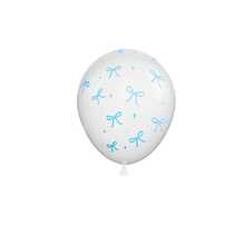 Ballons avec nœud bleu, 20/30 ballons bleus et blancs de 12 pouces avec imprimés de nœuds, spécialement conçus pour les fêtes d'anniversaire de jeune fille, les décorations de fiançailles de la mariée, Halloween, jolies décorations de ballons.