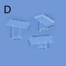 透明亚克力甜点展示架，分层托盘和盘子，透明亚克力自助餐架，适用于婚礼、生日派对、娱乐、纸杯蛋糕、水果、蛋糕、饼干食品展示架 - 無色 - 查看 7