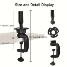 1 件可调节模特假发支架，适用于模特头假发训练模型美发师 Dalon 造型工具假发支架 - 黑色 - 查看 4