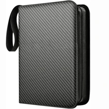 高级卡片活页夹 9 口袋，900 个口袋交易卡活页夹收藏册带拉链和 50 个可拆卸套，兼容游戏运动卡 - 彩色 - 查看 2