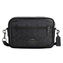 Coach Elias 25 Messenger Bag For Men Leather Shoulder Bag With Front Zipper Pocket Crossbody Bag Purse For Men Medium Size Sling Bag With Detachable And Adjustable Strap - Dark Gray 1 - View 8