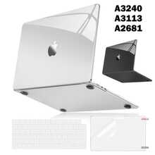 For MacBook Air 13.6" Case (2025-2022) [A3240 M4/ A3113 M3/ A2681 M2], Crystal Clear Plastic Hard Shell & Screen Protector & Keyboard Cover, Anti-Scratch Apple Laptop Protection Set - trong suốt như pha lê - Xem 1