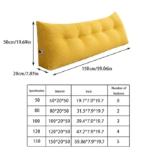 1个新款条纹丝绒三角枕（含枕芯），靠背枕，沙发床头枕，舒适靠垫，卧室用品，家居装饰
