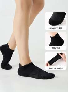 5 Pairs Women's Cushioned Sports Ankle Socks - Breathable, Casual Low-Cut Running Socks, Suitable For Running And Activities In All Seasons - Multicolor - View 6