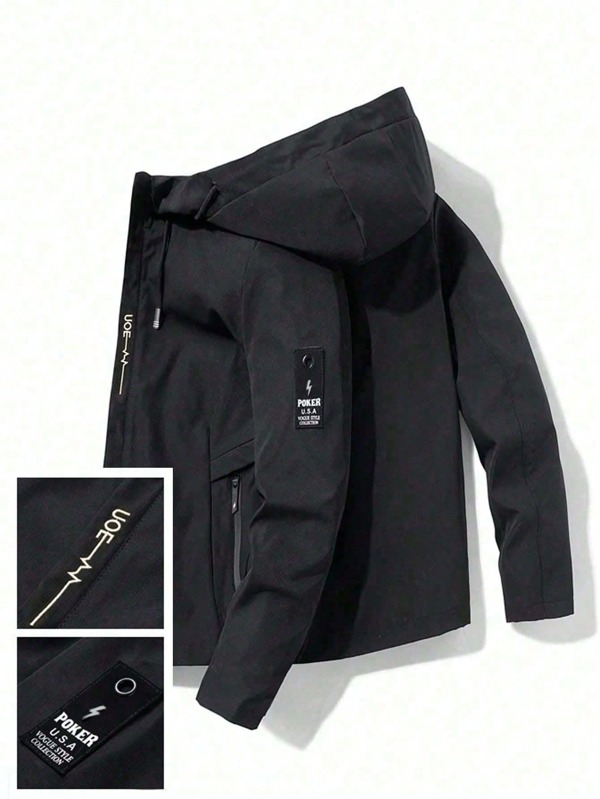 Lightweight Outdoor Jacket Waterproof Windbreaker For Men, Hooded Thin Jacket Suitable For Hiking, Fishing And Daily Wear, Spring/Summer