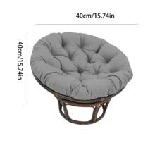 户外休闲椅垫 | 聚酯纤维簇绒设计 | 毛绒圆形舒适座椅，适合露台和花园 | 耐用且时尚 | 适合全天候使用，户外椅垫