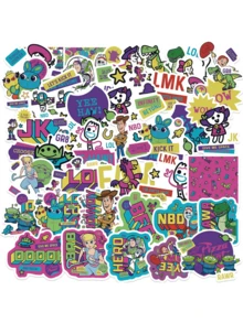 Disney 50PCS Officially Licensed  Vinyl Sticker Pack Q Version Cartoon Waterproof Decals For Water Bottles Laptops Phone Cases Luggage Journals DIY Decor Birthday Party Gift For Family And Friends Featuring Woody Buzz Lightyear Jessie Slinky Dog Hamm Mr. Potato Head Alien - Multicolor 2 - View 2