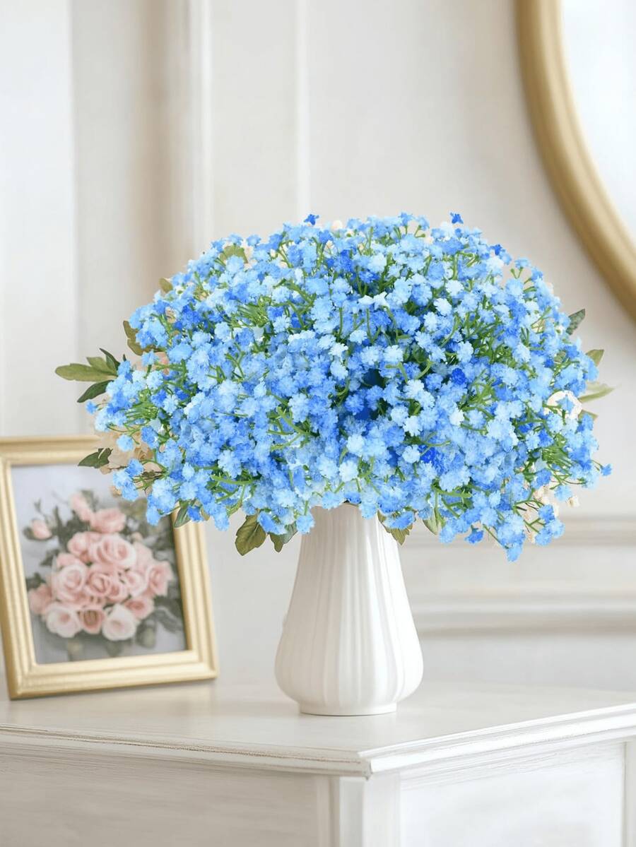 1 pieza/3 piezas/6 piezas/12 piezas Ramo de flores artificiales de Gypsophila, diseño de varios tallos, decoración floral realista de 28 cm, adecuado para bodas, San Valentín, cumpleaños, aniversario, hogar, escritorio, dormitorio, baño, decoración de habitaciones, otoño