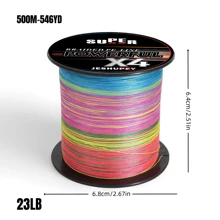 JESHEUPEY - Línea trenzada de alta calidad de 4 hebras, especialmente diseñada para la pesca de carpas y pesca en el mar, línea de pesca tejida de 8 hebras de alta resistencia