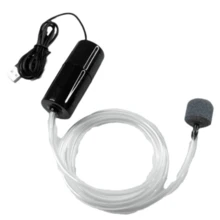 Bomba de Aquário USB Portátil para Oxigenação Eficiente e Econômica em Tanques de Peixes de Água Doce e Salgada - Preto - Visão 10
