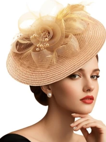 1Pc Ffascinators Hats For Women Fancy Tea Party Hats 2024 Elegant 1950s Kentucky Derby Hats Feather Hair Clip For Bride Wedding Party Birdcage Veil Headband Flower 1920s Headpiece For Horse Race Vintage Bridgerton Fedora Beret Hats 50s Outfit Church Hats Black Veil For Funeral 1940s Dresses Victorian Hat Pillbox Hats Lolita Accessories For Women Girl Birthday Mother's Day Halloween Christmas Gift - Style a - View 12