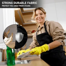 12 Pack Bib Apron, Unisex Aprons Adjustable Waterdrop Resistant With 2 Pockets For Your Cooking Essentials Cooking Kitchen Apron For Chef, BBQ Drawing Apron. (Black, Red, White, Blue) - 黑色 - 查看 7