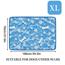 Almohadilla de enfriamiento grande para perros, almohadilla de enfriamiento para perros y gatos, almohadilla de enfriamiento para mascotas, almohadilla de enfriamiento de seda de hielo lavable para verano para camas de perro, perreras, transportines y asientos de coche