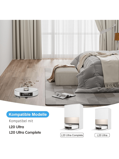 Compatible Dreame L20 Ultra Complete Robot Stofzuiger Cleaner, Spare Parts Includes Main Brush, Wipes, Filters, Side Brushes, Cleaner Bags view 2