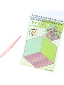 Sanrio Sanrio 8 Designs (16pcs+Random Color Tweezers) Scene Creation Coil Stickers Collection, Cartoon Miniature 3D Layered Scenic Stickers For Children DIY, Home Decor, Gifts - Includes Characters Like Kuromi, My Melody, Pompompurin
