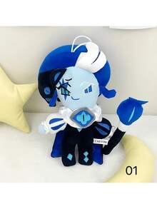Cookie-Run Kingdom Plush Toys Shadow Milk Cookie Figurines Plush Doll Pillow Home Room Dormitory Decorations Set 9inch (10-Piece Set) - Shadow Milk Cookies - 查看 1