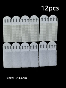 No Drill Hang Picture Non-Marking Clip - Double-Sided Removable Wall Hooks For Frames & Artwork, Damage-Free Adhesive, Waterproof Install Tape, Heavy Duty Picture Hanging Kit, Adhesive Wall Hangers For Frames - No Damage, Waterproof, Easy To Install And Remove, Ideal For Home Decor, Bathroom Shelf, Hangers Hooks Hanger, Wall Pictures, White Hook, Black, Sticky Wall Hooks, Purse Hanger Wall Hooks, Hooks, Wall Hook, Door Hanger - White - View 9