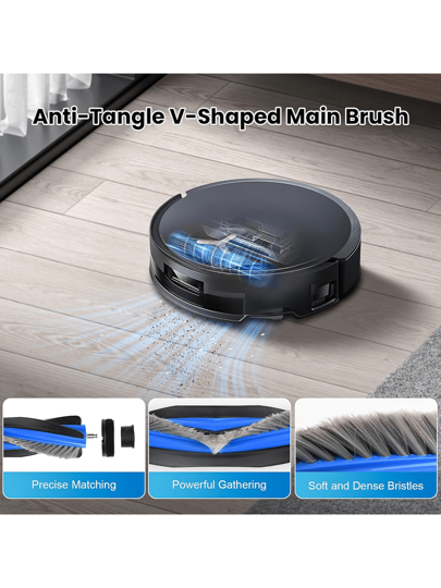 24 Pcs Replacement Parts For Ecovacs Deebot T50 Pro Omni / T50 Pro / T50 Omni Robot Vacuum, Include 1 Main Brush, 6 Dust Bags, 4 Filters, 6 Side Brushes, 6 Mop Pads And 1 Cleaning Tool view 3