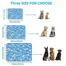 Almohadilla de enfriamiento grande para perros, almohadilla de enfriamiento para perros y gatos, almohadilla de enfriamiento para mascotas, almohadilla de enfriamiento de seda de hielo lavable para verano para camas de perro, perreras, transportines y asientos de coche