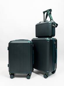 Set Of 2 Suitcases With 1 Toiletry Bag - Màu xanh lá cây đậm - Xem 1