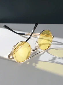 1 副男士朋克金属复古摩托车风格时尚眼镜，适合日常、度假、音乐节 - 狂欢派对