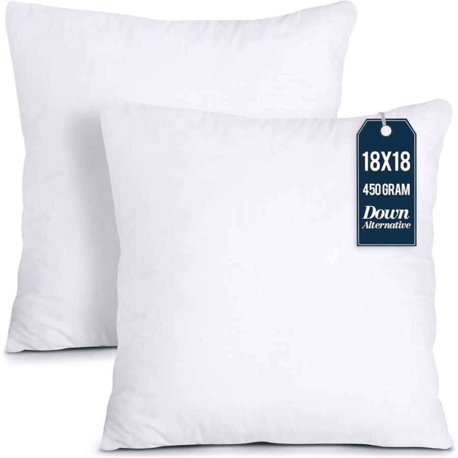 Hypoallergic Cushion Inserts Extra Depth - 18 X 18 Inch (45cm X 45cm) Size Hand Washable Filled Scatter Pillows Comfortable Sitting And Sleeping Experience #Filled Cushion#Bedding#SofaCushion#SoftCushion#Hollowfiber