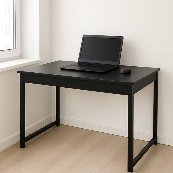 Escrivaninha Mesa Escritório Estilo Industrial - Home Office - Madeira - Preto - Branco - Rose Gold
