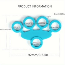 Tensor de dedos de silicona, entrenamiento de fuerza de dedos con tensor de dedos humanizado, anillo de tracción de cinco dedos, juguete antiestrés para adultos - Multicolor - Ver 3