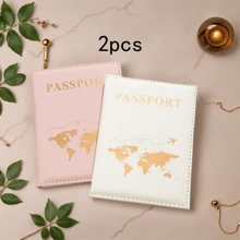 1/2pcs Travel Passport Holder Travel Document Storage Set Creative Passport Holder And Ticket Clip, Fashionable Passport Cover For Protecting During Holiday Travels For Travel Storage Bag,Makeup Bag,Cosmetic Bag,Vacation Organizer,Large Capacity Makeup Organizer Makeup Case, For Lipstick, Brush, Skincare, Mobile Phone, Coin, Small Items, For Home,Gift,Vacation And Festival Halloween Christmas Multifunctional Use,Boho Vibes