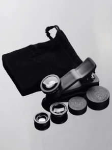 Bộ ống kính máy ảnh kẹp đa năng - Ống kính góc siêu rộng 0.45X và macro 2 trong 1 kèm khăn lau ống kính, tương thích với điện thoại thông minh IOS và Android, thích hợp cho kỳ nghỉ hè, du lịch, chụp ảnh sáng tạo, phụ kiện điện thoại thông minh, ống kính điện thoại - Nhiều màu - Xem 10